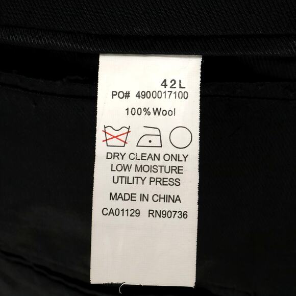 Calvin Klein Sport Coat Mens 42L Wool Black White Micro Check Jacket Career - Picture 4 of 15